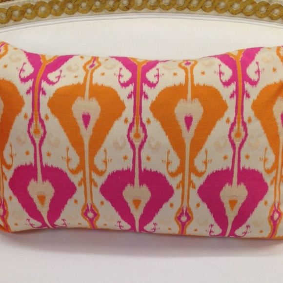 Kravet Couture Ikat Pink Orange Ivory 18 x 30 NEW